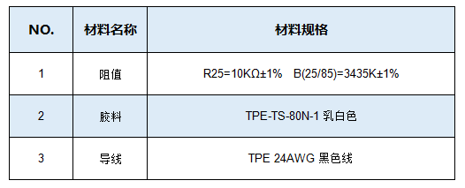 低温耐寒NTC热敏电阻温度传感器